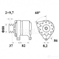 Генератор MAHLE ORIGINAL MG 192 220145756 11.201.400 11201400 - Изображение 2