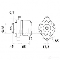 Генератор MAHLE ORIGINAL 11.201.304 2358225 MG 258 11.201.571 - Изображение 2
