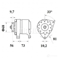 Генератор MAHLE ORIGINAL 2358212 11201582 11.201.582 MG 244 - Изображение 2