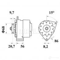Генератор MAHLE ORIGINAL 11.201.617 mg410 11201617 2358361 - Изображение 2