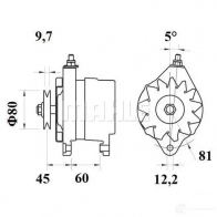 Генератор MAHLE ORIGINAL 11201294 MG 16 11.201.294 2358135 - Изображение 2