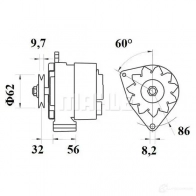 Генератор MAHLE ORIGINAL 11.201.511 2358469 11201511 mg522 - Изображение 1