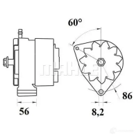Генератор MAHLE ORIGINAL 11204882 MG 717 11.204.882 2358628 - Изображение 2