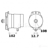 Генератор MAHLE ORIGINAL 11204021 2358665 MG 78 11.204.021