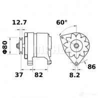 Генератор MAHLE ORIGINAL 11204581 MG 176 2358145 11.204.581