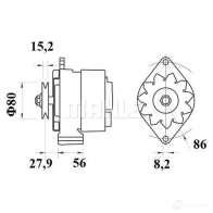Генератор MAHLE ORIGINAL 2358245 MG 278 11.201.936 11201936 - Изображение 2