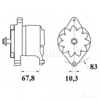 Генератор MAHLE ORIGINAL 11.201.476 2358583 11201476 mg657 - Изображение 2
