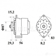 Генератор MAHLE ORIGINAL 11201784 2358384 MG 438 11.201.784 - Изображение 2