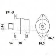 Генератор MAHLE ORIGINAL 11209441 2358396 11.209.441 MG 451 - Изображение 2