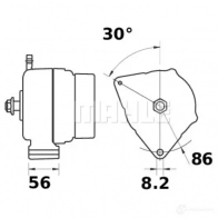 Генератор MAHLE ORIGINAL MG 179 11204584 21324666 11.204.584
