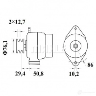 Генератор MAHLE ORIGINAL 11201952 MG 14 1423560222 11.201.952 - Изображение 2