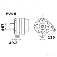 Генератор MAHLE ORIGINAL 11203896 1423560248 11.203.896 MG 545 - Изображение 1