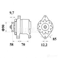 Генератор MAHLE ORIGINAL 2358368 MG 42 11.201.070 11201070 - Изображение 2