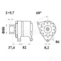 Генератор MAHLE ORIGINAL 11.201.676 MG 592 11201676 127101229 - Изображение 2