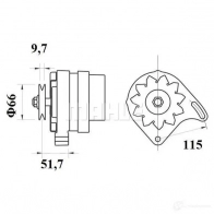 Генератор MAHLE ORIGINAL MG 565 11.203.700 2358511 11.201.488 - Изображение 2