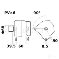 Генератор MAHLE ORIGINAL 11204167 2358294 11.204.167 MG 33