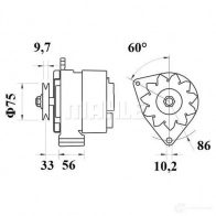 Генератор MAHLE ORIGINAL 11.203.751 MG 287 2358253 11203751 - Изображение 2