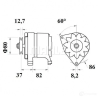 Генератор MAHLE ORIGINAL 11.201.745 mg249 2358216 11201745 - Изображение 2