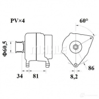 Генератор MAHLE ORIGINAL MG 454 11.209.017 11.209.410 2358398 - Изображение 2