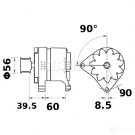 Генератор MAHLE ORIGINAL 11204755 1423560257 11.204.755 MG 625 - Изображение 1