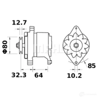 Генератор MAHLE ORIGINAL 628743480 11203561 11.203.561 MG 355
