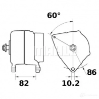 Генератор MAHLE ORIGINAL 11204541 11.204.541 MG 227 2358194