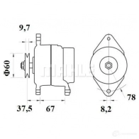 Генератор MAHLE ORIGINAL 2358626 MG 715 11204793 11.204.793 - Изображение 1