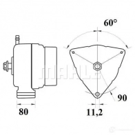 Генератор MAHLE ORIGINAL 1120960 9 72445894 1194161652 MG 806