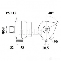 Генератор MAHLE ORIGINAL MG 822 72460249 1194161724 112096 29 - Изображение 2