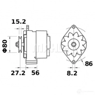 Генератор MAHLE ORIGINAL 11.204.382 2358423 MG 479 11204382 - Изображение 1