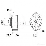 Генератор MAHLE ORIGINAL 2358632 11204944 11.204.944 MG722 - Изображение 2