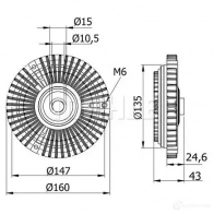Вискомуфта MAHLE ORIGINAL 139 YFTU 1437635157 CFC 52 000S - Изображение 2