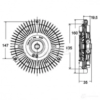 Вискомуфта MAHLE ORIGINAL CFC 131 000P 57T SKC 1437635640 - Изображение 4