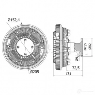 Вискомуфта MAHLE ORIGINAL 1437635929 EBR UJNP CFC 37 000S - Изображение 2