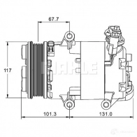 Компрессор кондиционера MAHLE ORIGINAL 1437602403 ACP 1156 000S 8 L6X5U1 - Изображение 7