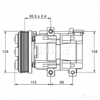 Компрессор кондиционера MAHLE ORIGINAL ACP 67 000S 1437599284 E2F3C W - Изображение 8