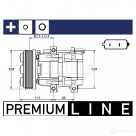 Компрессор кондиционера MAHLE ORIGINAL ACP 67 000S 1437599284 E2F3C W - Изображение 9