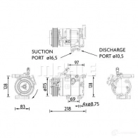 Компрессор кондиционера MAHLE ORIGINAL HZ7 RG ACP 1467 000P 1437592049 - Изображение 2