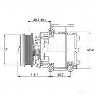 Компрессор кондиционера MAHLE ORIGINAL ACP 1162 000P 1437592934 MKA 8K0 - Изображение 14