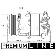 Компрессор кондиционера MAHLE ORIGINAL IW QGV4G ACP 1332 000P 1437593220 - Изображение 2