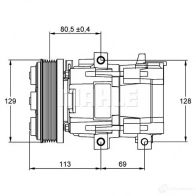 Компрессор кондиционера MAHLE ORIGINAL 1437596132 ACP 101 000P LX3IOQ N - Изображение 2