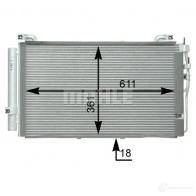 Радиатор кондиционера MAHLE ORIGINAL Hyundai Matrix AC 391 000P 0ITOM WR