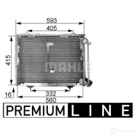 Радиатор кондиционера MAHLE ORIGINAL AC 168 000P 4 OEXS3F 1437581806 - Изображение 2