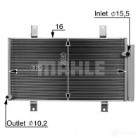 Радиатор кондиционера MAHLE ORIGINAL 1437581245 2 J2F3 AC 722 000S