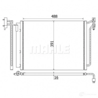 Радиатор кондиционера MAHLE ORIGINAL AC 311 001S 0AQE MO 1437588312 - Изображение 2