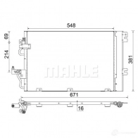 Радиатор кондиционера MAHLE ORIGINAL AC 377 000P 1437581564 A5P FL - Изображение 13