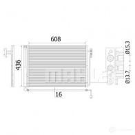 Радиатор кондиционера MAHLE ORIGINAL 1437582171 VSH941 D AC 937 000S - Изображение 2