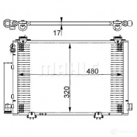Радиатор кондиционера MAHLE ORIGINAL Toyota Yaris Verso (XP20) 1 2000 – 2005 FH20W XH AC 385 000S