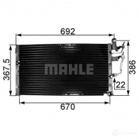 Радиатор кондиционера MAHLE ORIGINAL NJ8L LE AC 329 000S 1437585111