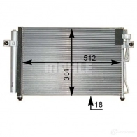 Радиатор кондиционера MAHLE ORIGINAL 1437588147 AC 395 000P 8B8R CY